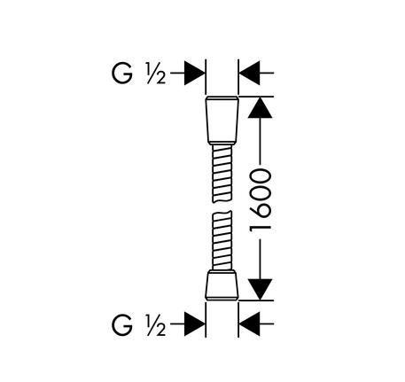 Dây sen kim loại Sensoflex 160 cm 589.29.902